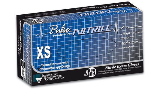 Innovative Healthcare 177102 Pulse Nitrile Exam Gloves - S, 200 Gloves/Bx, 10 Bx/Cs