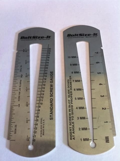 Boltsize-It 802AB STAINLESS STEEL POCKET SCREW MEASUREMENT GAUGE