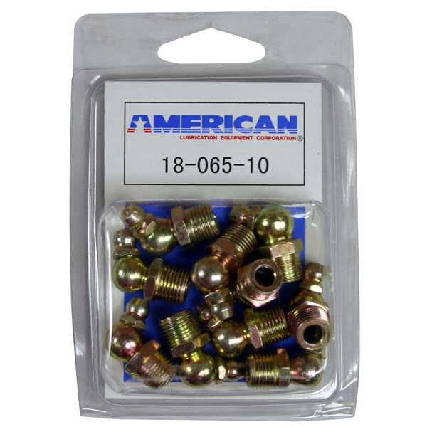 American Lube 18-065-10 10 Piece 18-065 Grease Fitting Display Pack