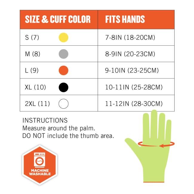 Ergodyne 18022 ProFlex 7040 Cut Resistant Food Grade Gloves - ANSI A4, EN388 Level 5