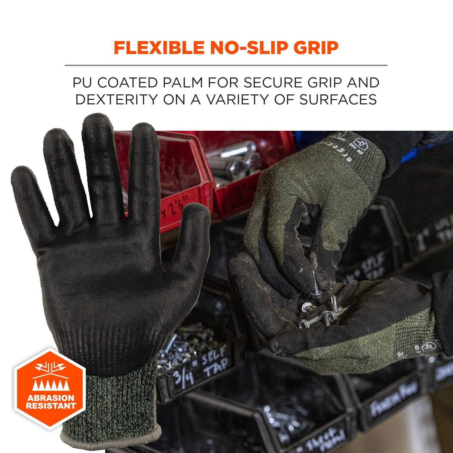 Ergodyne 18032 ProFlex 7070 Nitrile Coated Cut-Resistant Gloves - ANSI A7, EN388: 4X42F, 13g, Heat Resistant