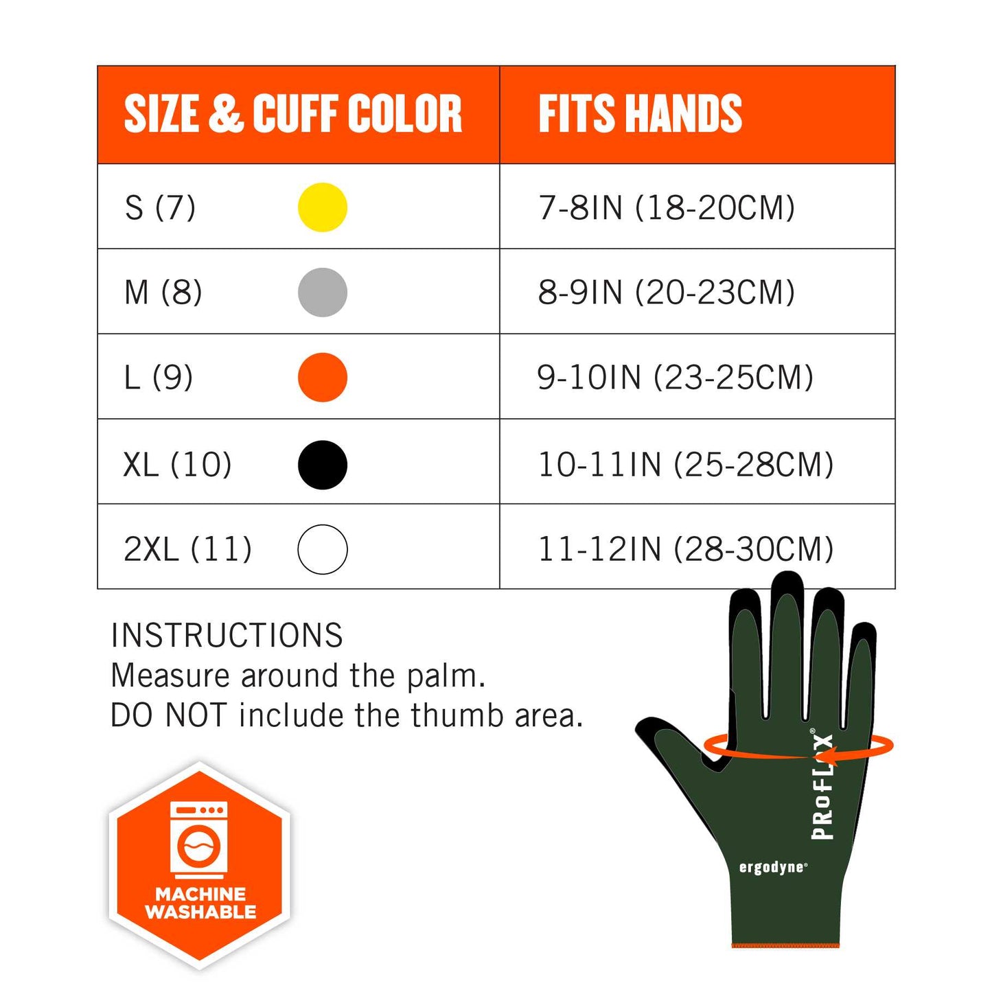 Ergodyne 18032 ProFlex 7070 Nitrile Coated Cut-Resistant Gloves - ANSI A7, EN388: 4X42F, 13g, Heat Resistant