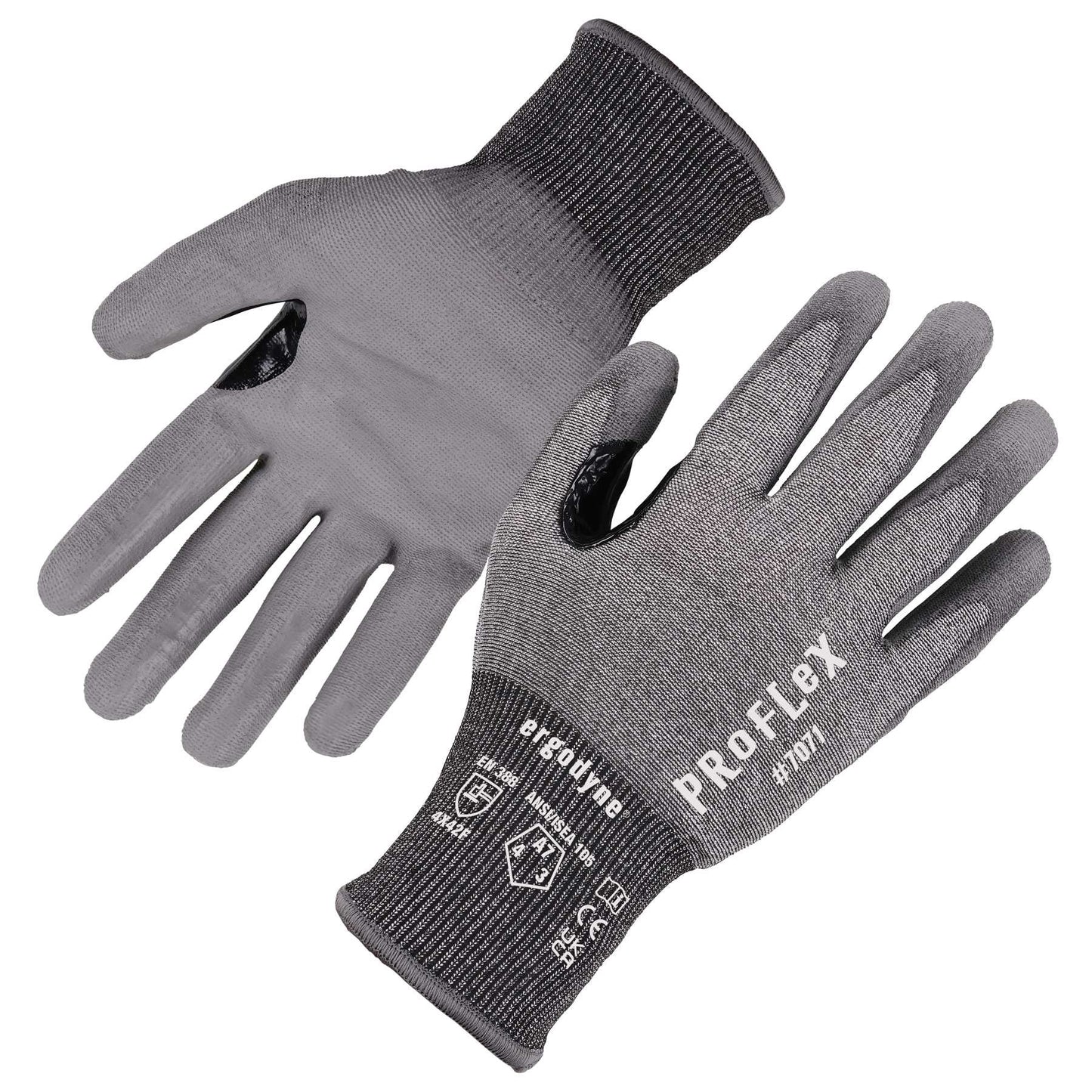 Ergodyne 18062 ProFlex 7071 PU Coated Cut-Resistant Gloves - ANSI A7, EN388: 4X42F, 18g