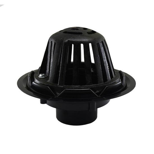 Jones Stephens R18008 4" ABS Roof Drain with Cast Iron Dome