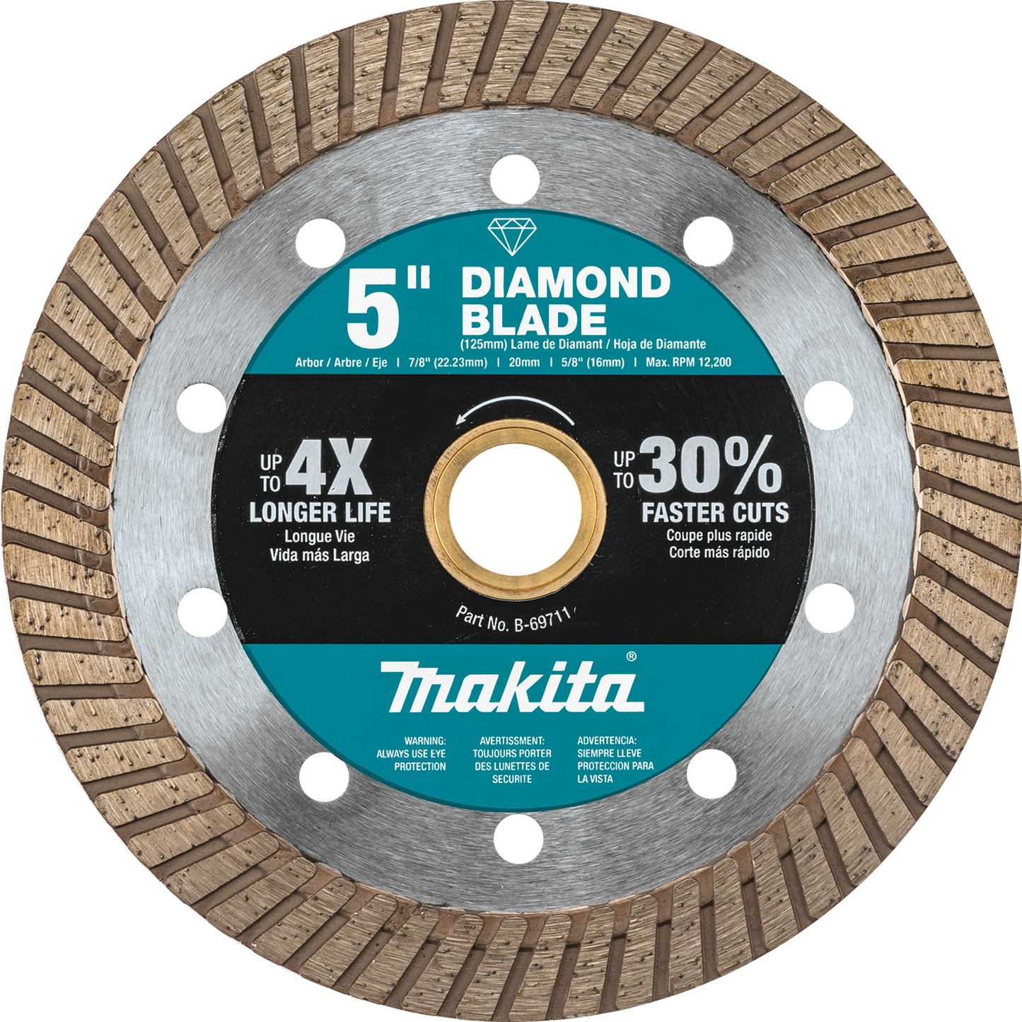 Makita B-69711 5" Diamond Blade, Turbo, General Purpose