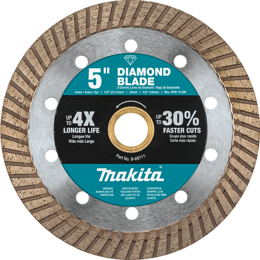 Makita B-69711 5" Diamond Blade, Turbo, General Purpose