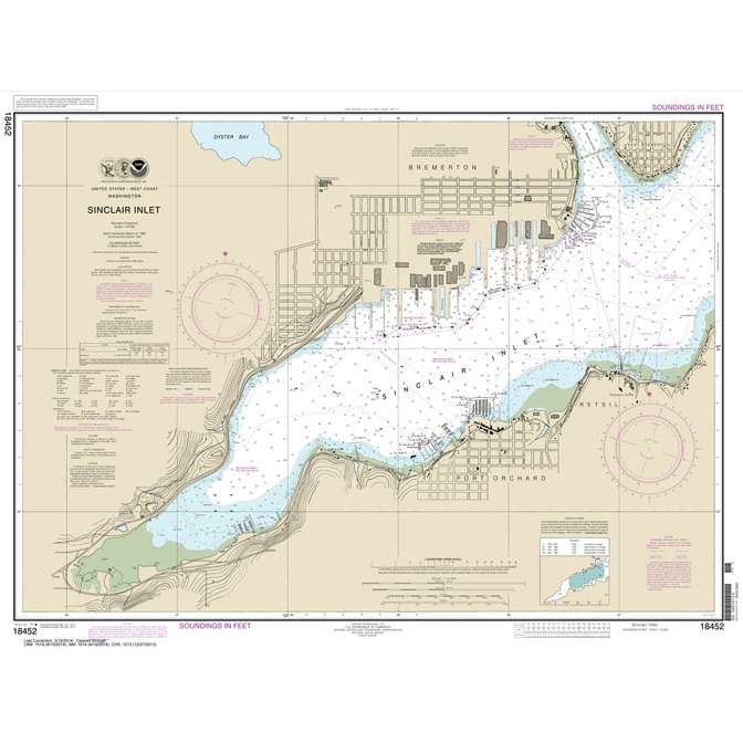 Paradise Clay NO_18452 HISTORICAL NOAA Chart Sinclair Inlet