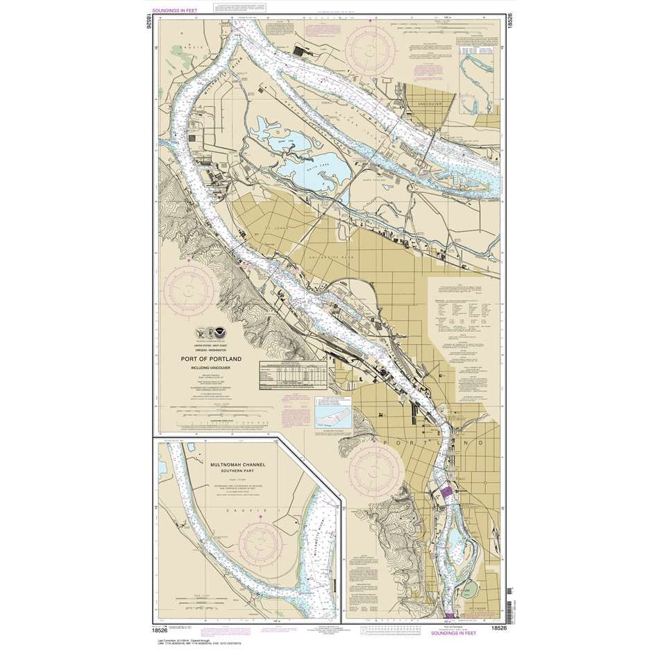 Paradise Clay NO_18526 HISTORICAL NOAA Port of Portland: Including Vancouver;Multnomah Channel-southern part