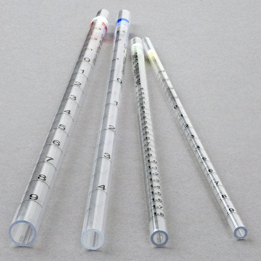 Globe Scientific 1872 Serological Pipette 10mL PS Open End 310mm STERILE Red Individually Wrapped Paper/Plastic