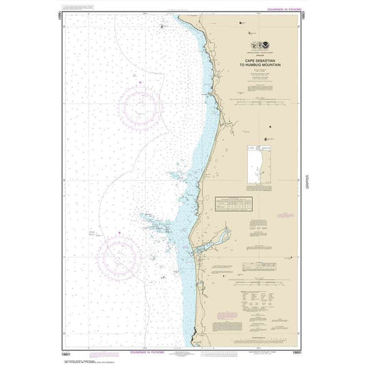 Paradise Clay NO_18601 HISTORICAL NOAA Chart Cape Sebastian to Humbug Mountain