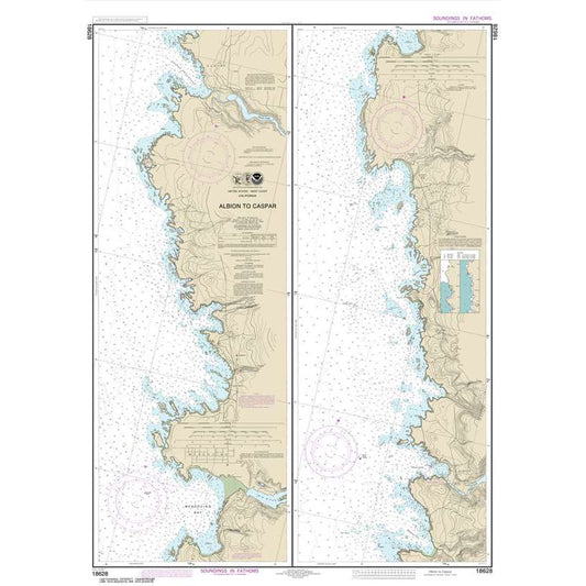 Paradise Clay NO_18628 HISTORICAL NOAA Chart Albion to Caspar