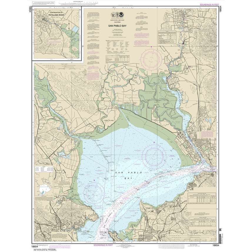 Paradise Clay NO_18654 HISTORICAL NOAA Chart San Pablo Bay