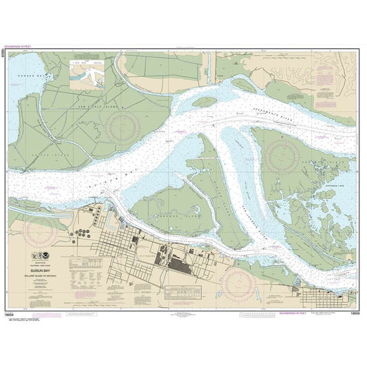 Paradise Clay NO_18659 HISTORICAL NOAA Chart SUISUN BAY-Mallard Island to Antioch