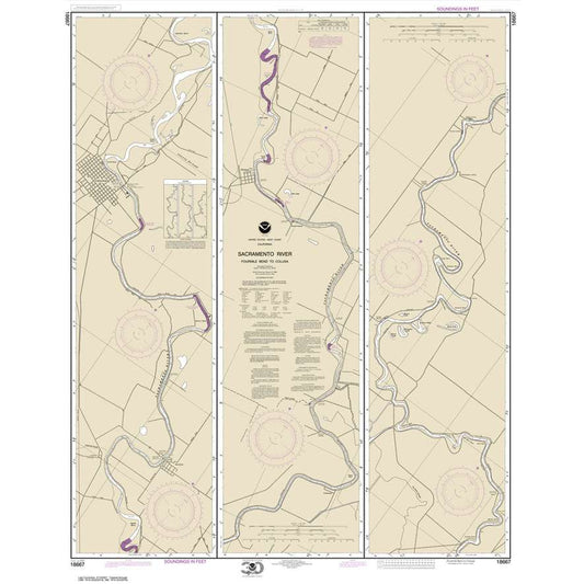 Paradise Clay NO_18667 HISTORICAL NOAA Chart Sacramento River Fourmile Bend To Colusa