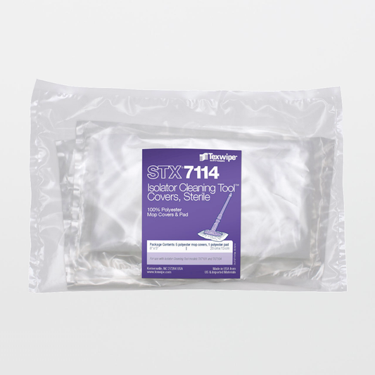 SOS Cleanroom Texwipe STX7114 Sterile Mini AlphaMop Polyester Replacement Mop Covers (Refills) (Case Qty.) - Case