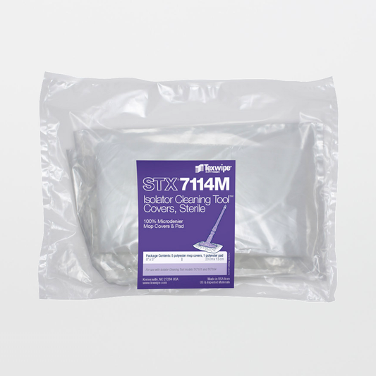 SOS Cleanroom Texwipe STX7114M Sterile Mini AlphaMop Microdenier Replacement Mop Covers (Refills) (Case Qty.) - Case