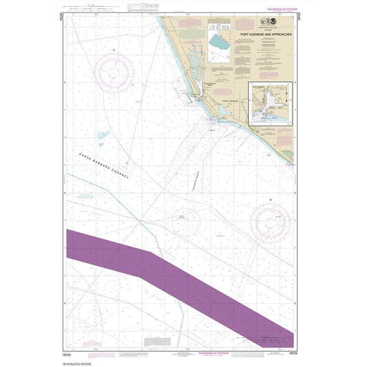 Paradise Clay NO_18724 HISTORICAL NOAA Chart Port Hueneme And Approaches;Port Hueneme