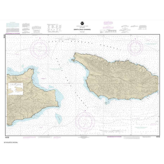 Paradise Clay NO_18728 HISTORICAL NOAA Chart Santa Cruz Channel