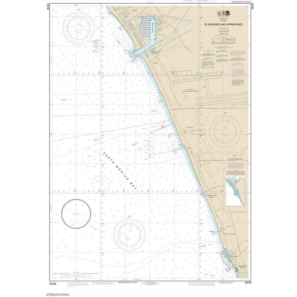 Paradise Clay NO_18748 HISTORICAL NOAA Chart El Segundo and Approaches