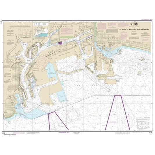 Paradise Clay NO_18751 HISTORICAL NOAA Chart Los Angeles and Long Beach Harbors
