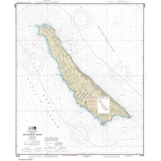 Paradise Clay NO_18762 HISTORICAL NOAA Chart San Clemente Island