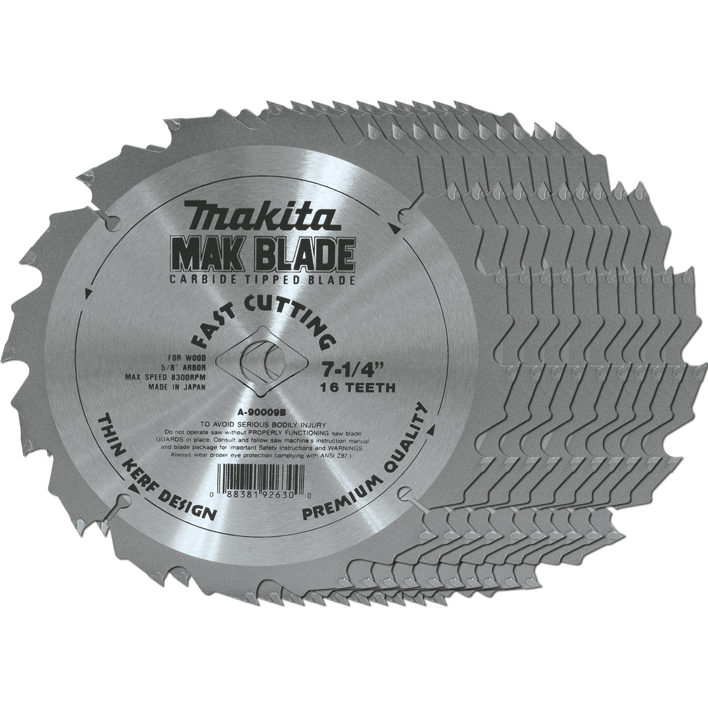 Makita A-90009-B-10 7‘1/4" 16T Carbide‘Tipped Circular Saw Blade, 10/pk