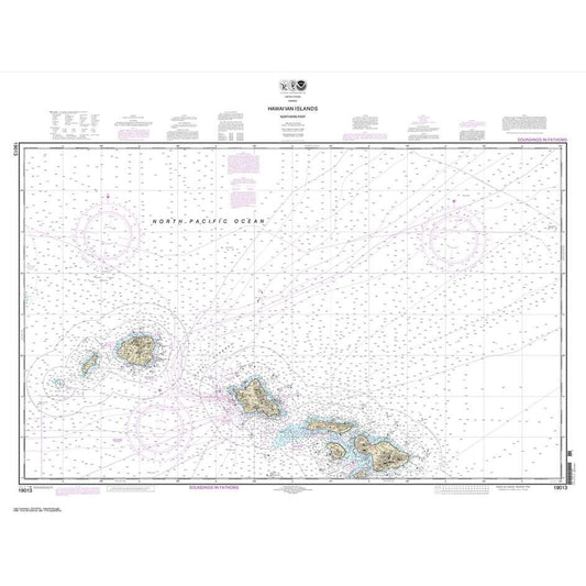 Paradise Clay NO_19013 HISTORICAL NOAA Chart Hawai'ian Islands northern part