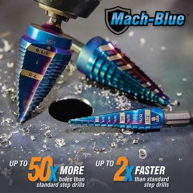 Spyder 19021 Mach-Blue 1/4-in 9-Step Drill Bit (1/4-in to 3/4-in)