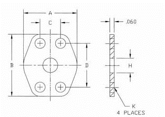 Brennan 1914-61-08 08 Flange Connector Plate Code 61