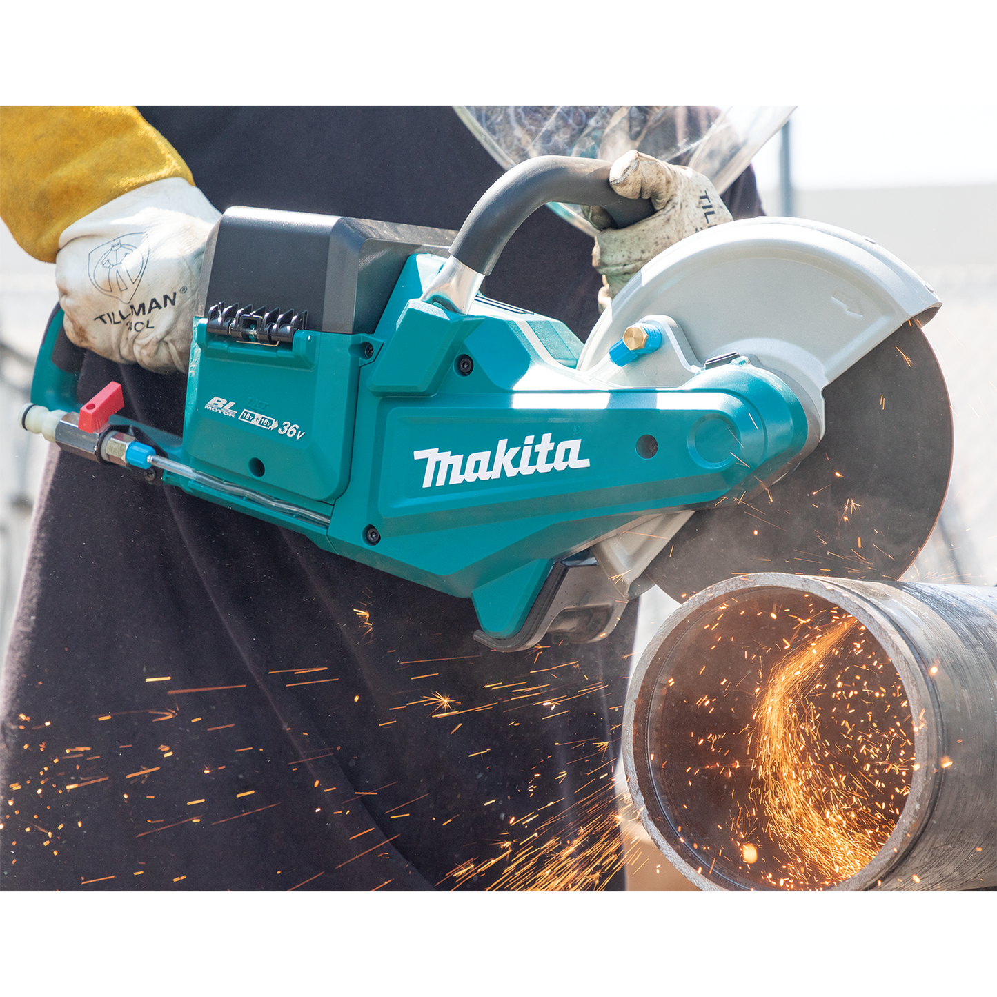 Makita XEC01PT1 36V (18V X2) LXT® Brushless 9" Power Cutter Kit, with AFT®, Electric Brake, 4 Batteries (5.0 Ah)