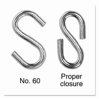 CAMPBELL® 6104024 #40 "S" Hooks- Blu-Krome
