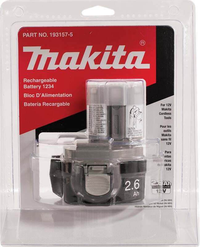 Makita 193157-5 12V Ni˜MH 2.6Ah Battery, Pod Style