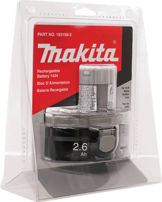 Makita 193158-3 14.4V Ni‘MH 2.6Ah Battery 1434, Pod Style