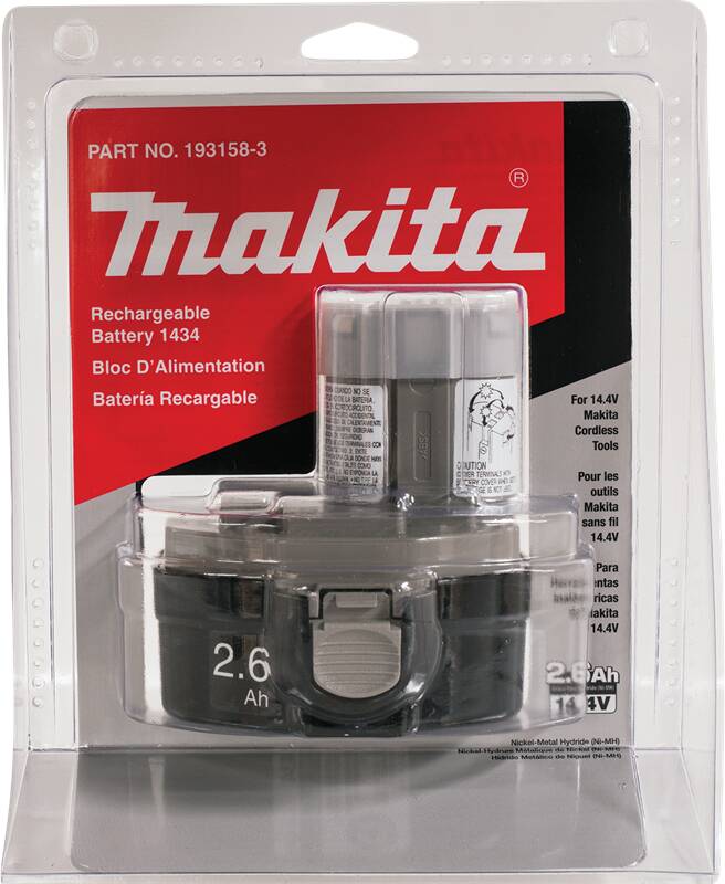 Makita 193158-3 14.4V Ni‘MH 2.6Ah Battery 1434, Pod Style