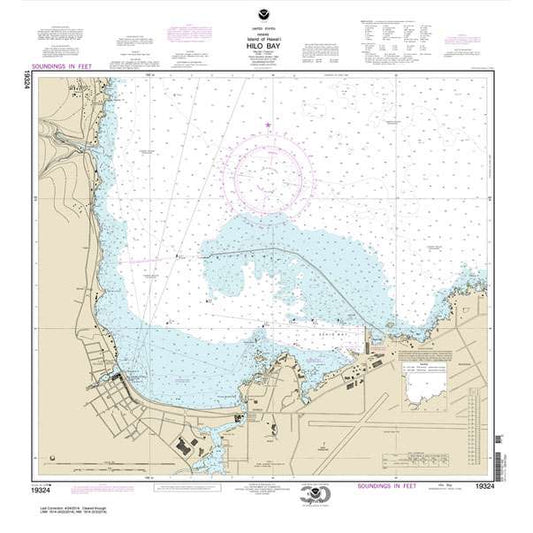 Paradise Clay NO_19324 HISTORICAL NOAA Chart Island Of Hawai'i Hilo Bay