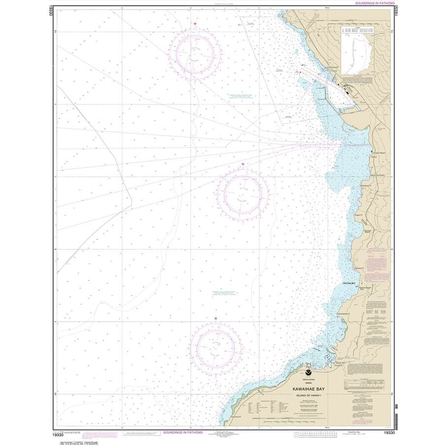 Paradise Clay NO_19330 HISTORICAL NOAA Chart Kawaihae Bay-Island of Hawaii