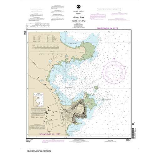 Paradise Clay NO_19341 HISTORICAL NOAA Chart Hana Bay Island of Maui