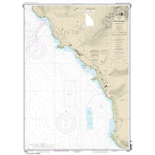 Paradise Clay NO_19361 HISTORICAL NOAA Chart Port Wa'ianae Island of O'ahu