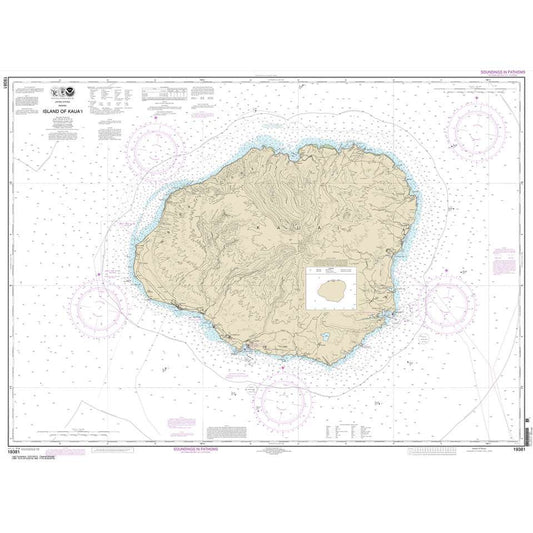 Paradise Clay NO_19381 HISTORICAL NOAA Chart Island of Kaua'i