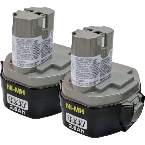 Makita 194157-8 14.4V Ni‘MH 2.6Ah Battery 1434, Pod Style, 2/pk