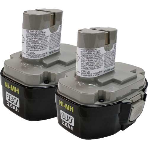 Makita 194158-6 18V Ni‘MH 2.6Ah Battery 1834, Pod Style, 2/pk