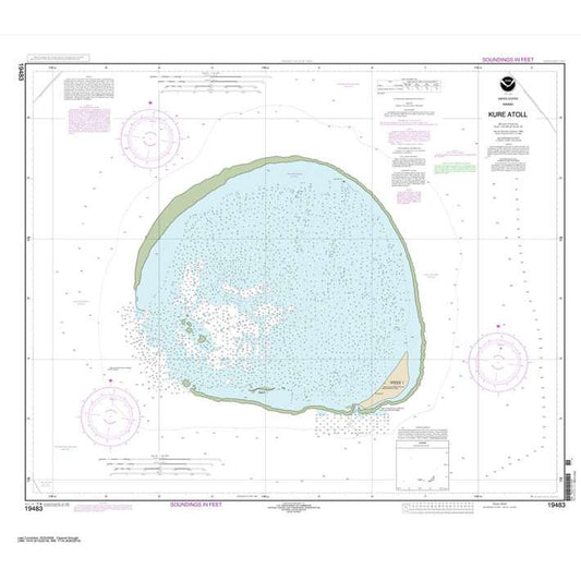 Paradise Clay NO_19483 HISTORICAL NOAA Chart Hawai'i Kure Atoll