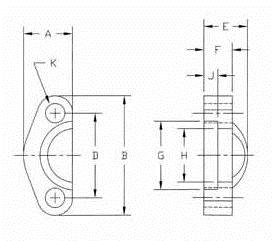 Brennan 1952-24-H 24 Code 62 Split Flange (1) Half
