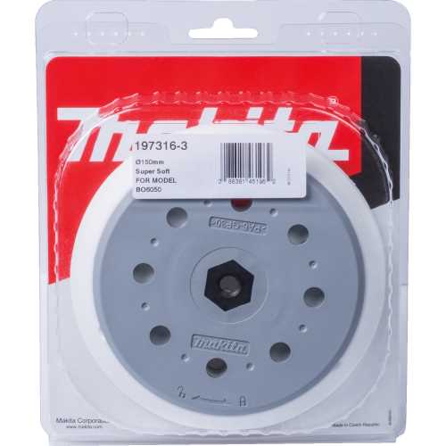 Makita 197316-3 6" Round Sanding Backing Pad, Hook & Loop, Super Soft