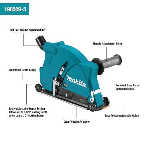 Makita 198509-5 9" Dust Extraction Cutting Guard