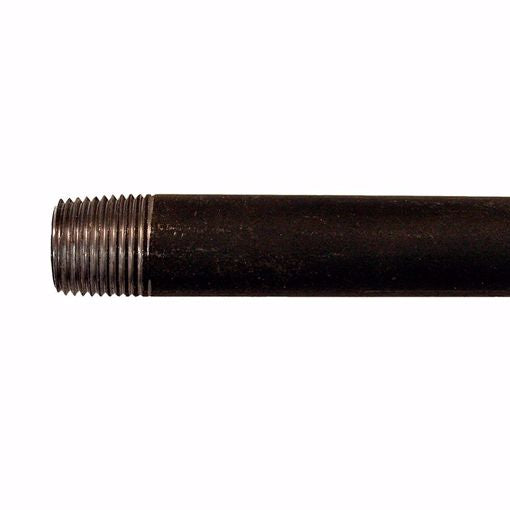 Jones Stephens 300B0518 1/2" x 18" Readycut Black Pipe