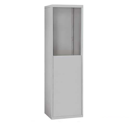 Mailboxes 19953ALM Salsbury Free-Standing Enclosure for #19158-15 - Recessed Mounted Cell Phone Lockers - Aluminum