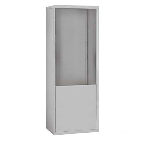 Mailboxes 19974ALM Salsbury Free-Standing Enclosure for #19178-24 and #19178-28 - Recessed Mounted Cell Phone Lockers - Aluminum