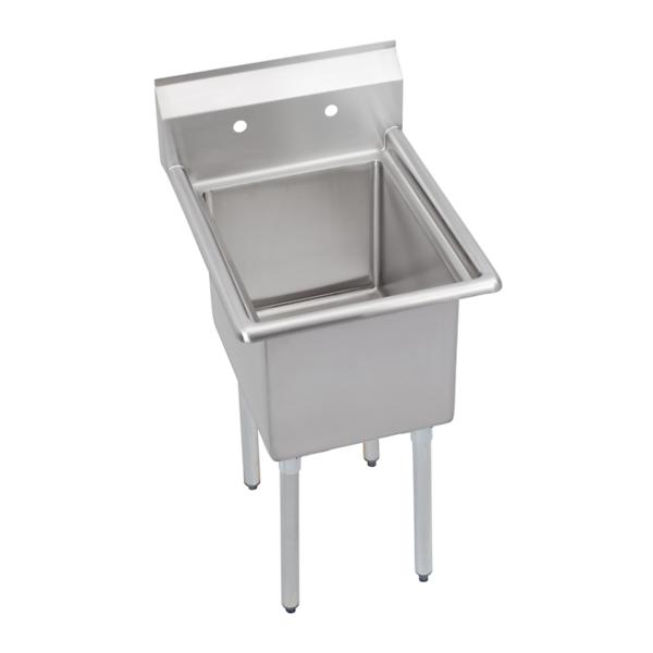 Elkay 1C18X24-0X Dependabilt Stainless Steel 23" x 29-13/16" x 44-3/4" 16 Gauge One Compartment Sink with Stainless Steel Legs
