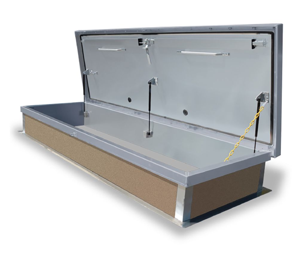 Acudor RHG-SE 30" x 96" Service Stair Roof Hatch - Galvanized